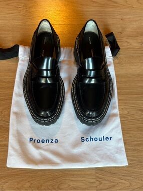 Proenza Schouler Lug Sole Leather Loafers
